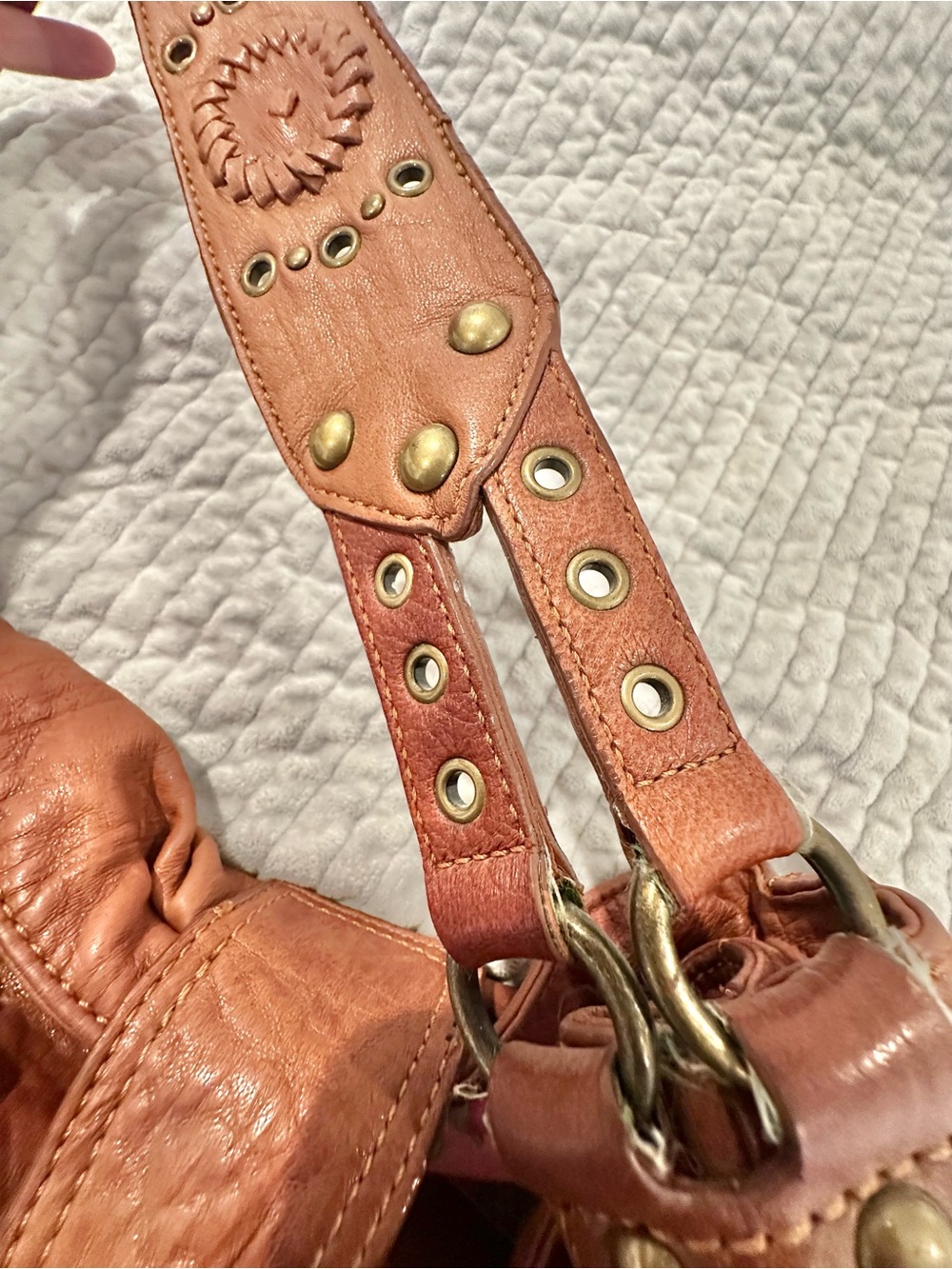 Betsey Johnson Y2K Vintage Authentic Genuine Leather Boho Bag - Picture 4 of 16